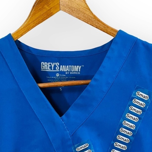 Grey’s Anatomy Riley Scrub Top Small Blue - Picture 3 of 11